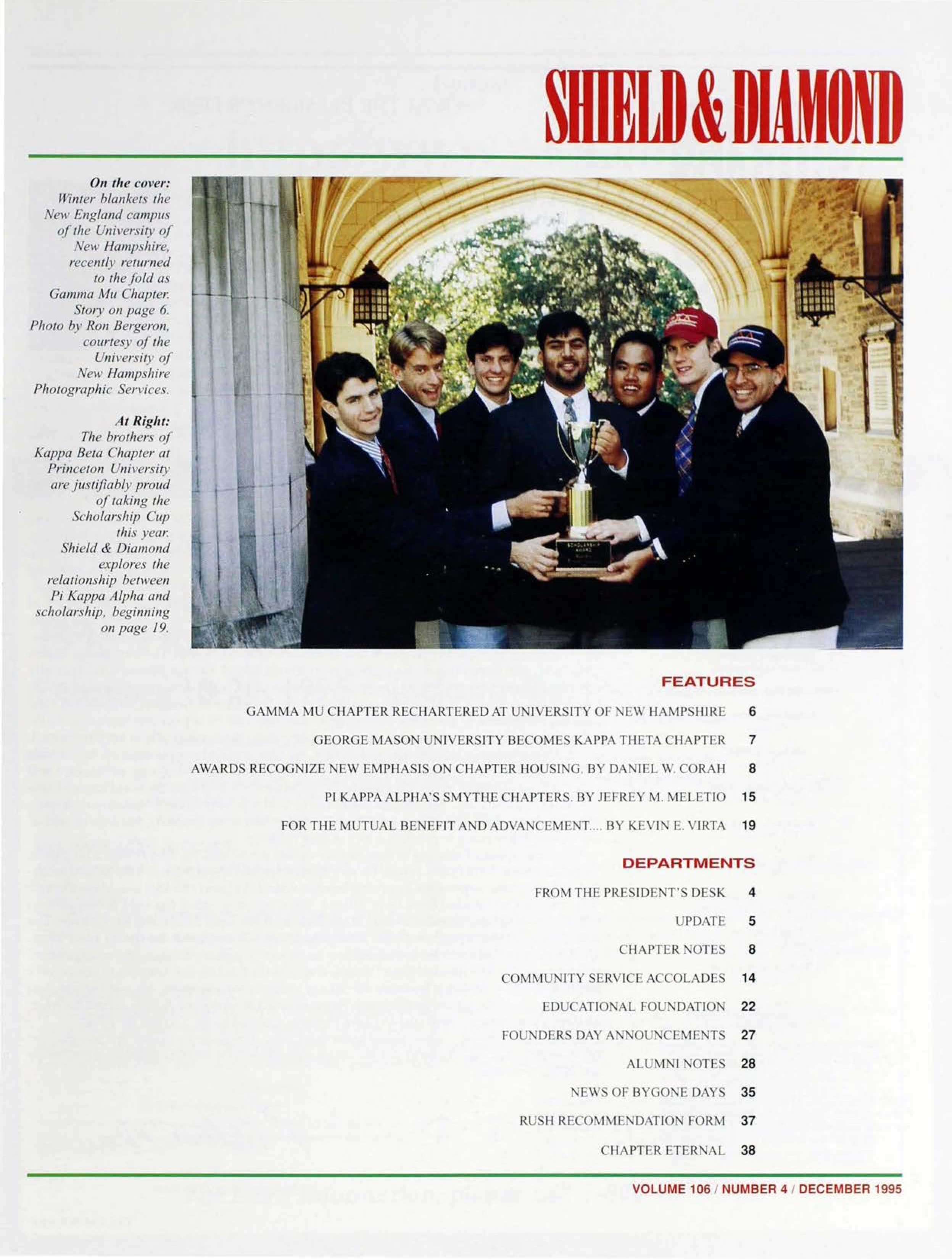 Shield & Diamond, Vol. 106, No. 4, Table of Contents